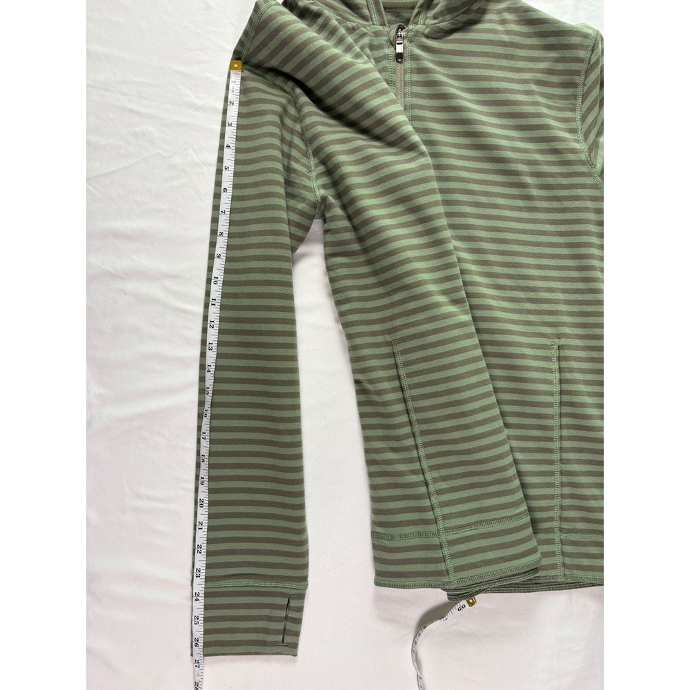 Lululemon Rival Hoodie Mens XL?Green Striped Bold Full Zip Casual Coastal Active - Picture 4 of 8